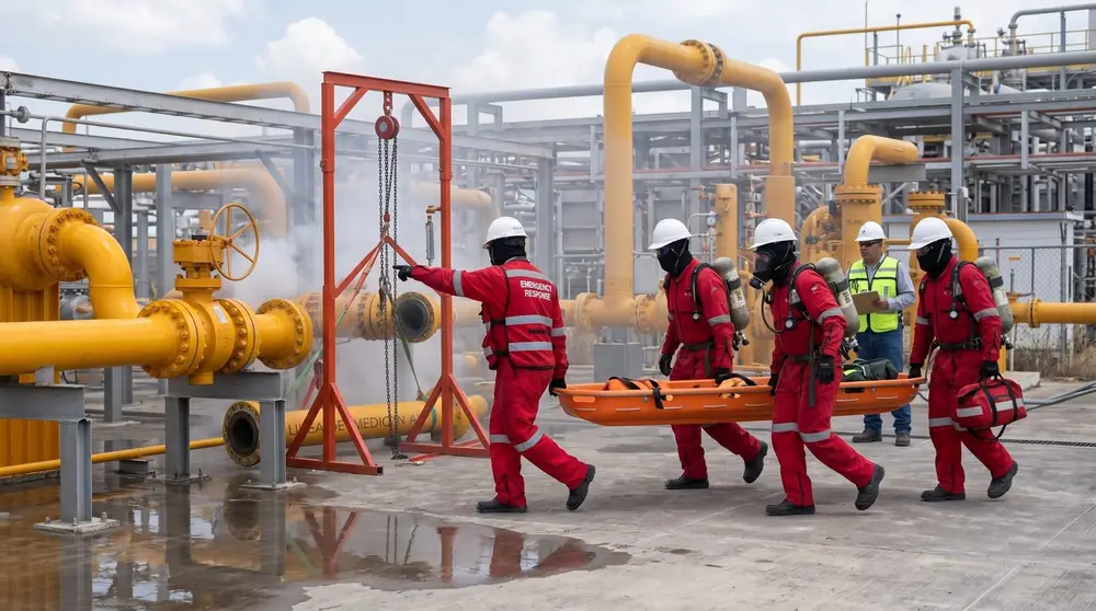 Seguridad operativa en planta industrial